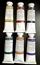 M Graham Artists' Watercolor  - Lot of (6) .5 oz (15 ml) Tubes - NEW, FAST Ship!