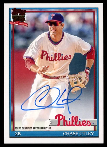 2026 Topps Series 1 Chase Utley 1991 Topps Baseball Autographs (RAW)