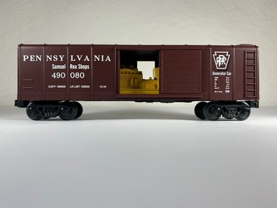 MTH RAILKING 30-74155, PENNSYLVANIA ROUNDED ROOF BOX CAR #49080 w/GENERATOR, NIB