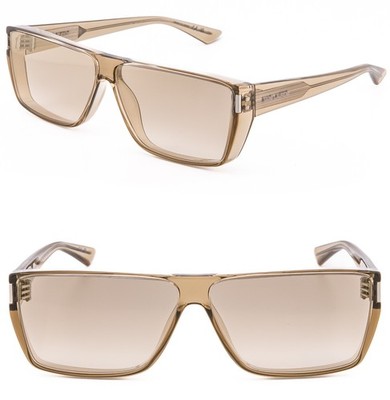 SAINT LAURENT SL 757 SL757 Crystal Beige Geometric Mask Sunglasses 003 Authentic