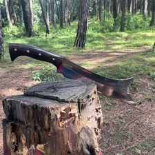 Custom Handmade Carbon Steel Blade Cleaver Machete Knife | Hunting Knife Camping