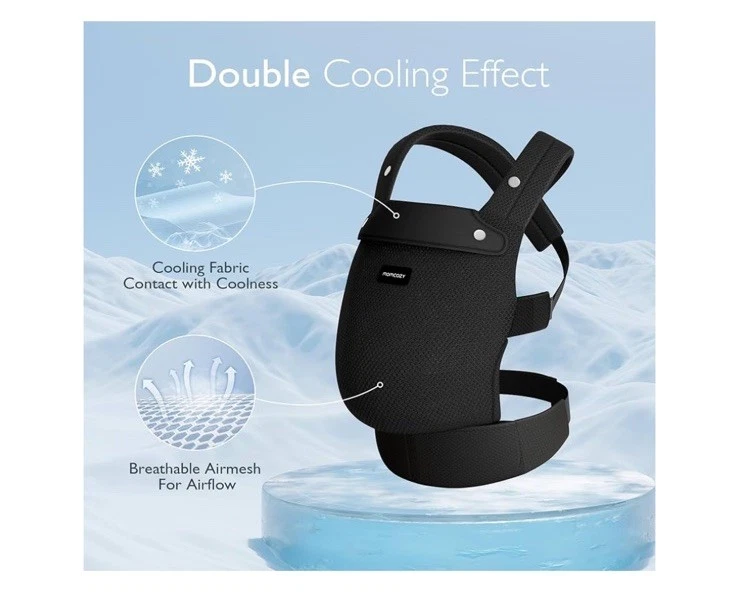 Portabebés Momcozy Malla Transpirable, Portabebés Ergonómico y Ligero Foto 3 de 4