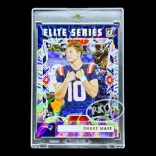 Drake Maye RARE BLUE HYPER REFRACTOR SP INVESTMENT CARD PANINI PATRIOTS MINT