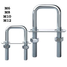 U-Bügelschraube U Bolt Bolzen Bugel Mit Klemmplatte & Sechskantmutt Set Verzinkt