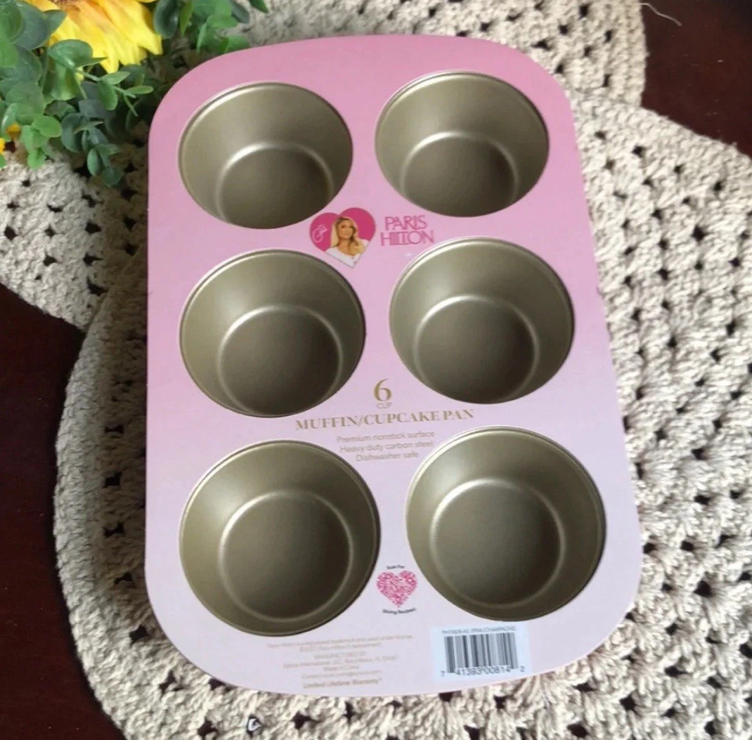 Paris Hilton Pink 6 Cup Muffin Cupcake Pan Nonstick
Opens in a new window or tab