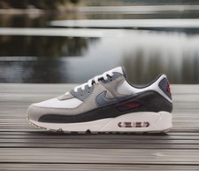 Men s Nike Air Max 90 Premium Shoe-Summit White/College Grey/Anthracite/Particle