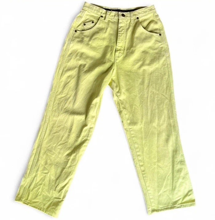 Vintage lime green Women’s High Rise Bareback Silver Lake Wrangler Jeans | RARE image 2