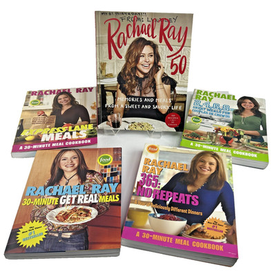 Rachel Ray 50 & 30-Minute Express Lane 365 No Repeats First Edition Book Lot