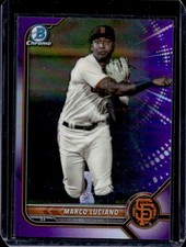 2022 Bowman Chrome Marco Luciano Prospects Purple Refractor #/250 Giants