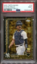 2025 Austin Wells 1/1 Topps Gilded Collection SuperFractor #70 Yankees PSA 9 JD