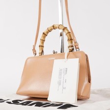 Jil Sander Goji Bamboo Leather Beige 2Way Sho...