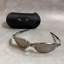 OAKLEY Romeo 2 Polished Titanium Sunglasses Silver Men's Eyeglass Case Auth