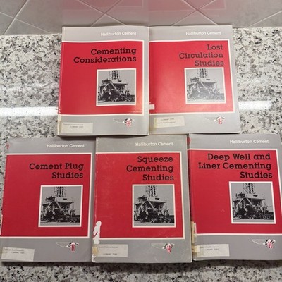 5 Halliburton Cementing Study Book Lot Engineering Oilfield 1987