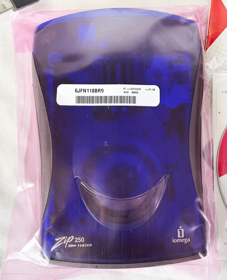 Iomega Zip 250 unità esterna alimentata USB Z250USBPCMBP con cavo CD USB NON TESTATA - Immagine 2 di 4