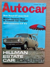 HILLMAN HUNTER ESTATE AUTOCAR MAGAZINE AUGUST 24 1967 - Hunter estate cover with