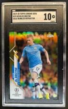 2019 Topps Chrome UEFA Kevin De Bruyne Gold Bubbles Refractor #19 SGC 10
