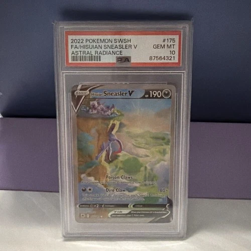 PSA 10 Hisuian Sneasler V 175/189 Alt Art Astral Radiance Full Art Pokemon Card