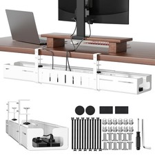 Under Desk Cable Management, Expandable 25.2"  38.6" Cable Management Under De...