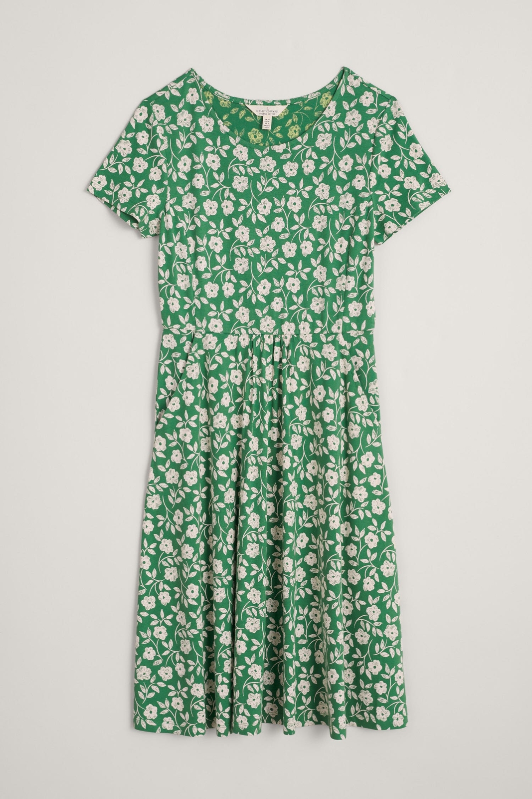 Seasalt Women's Dress green April Short Sleeve Dress Regular