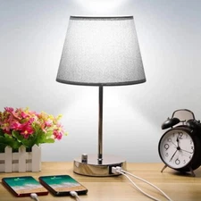 Zermurd Fully Dimmable Bedside Lamp with Dual USB Ports