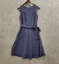 Venus Fit and Flare Belted Midi Dress Women's 4 Classic Modest Office Preppy