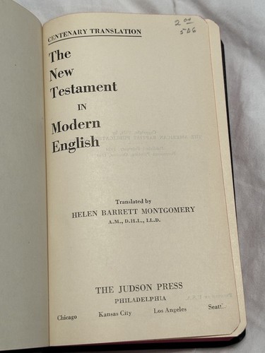 Vtg Oct 1954 The New Testament Modern English Montgomery Centenary Translation - Picture 10 of 15