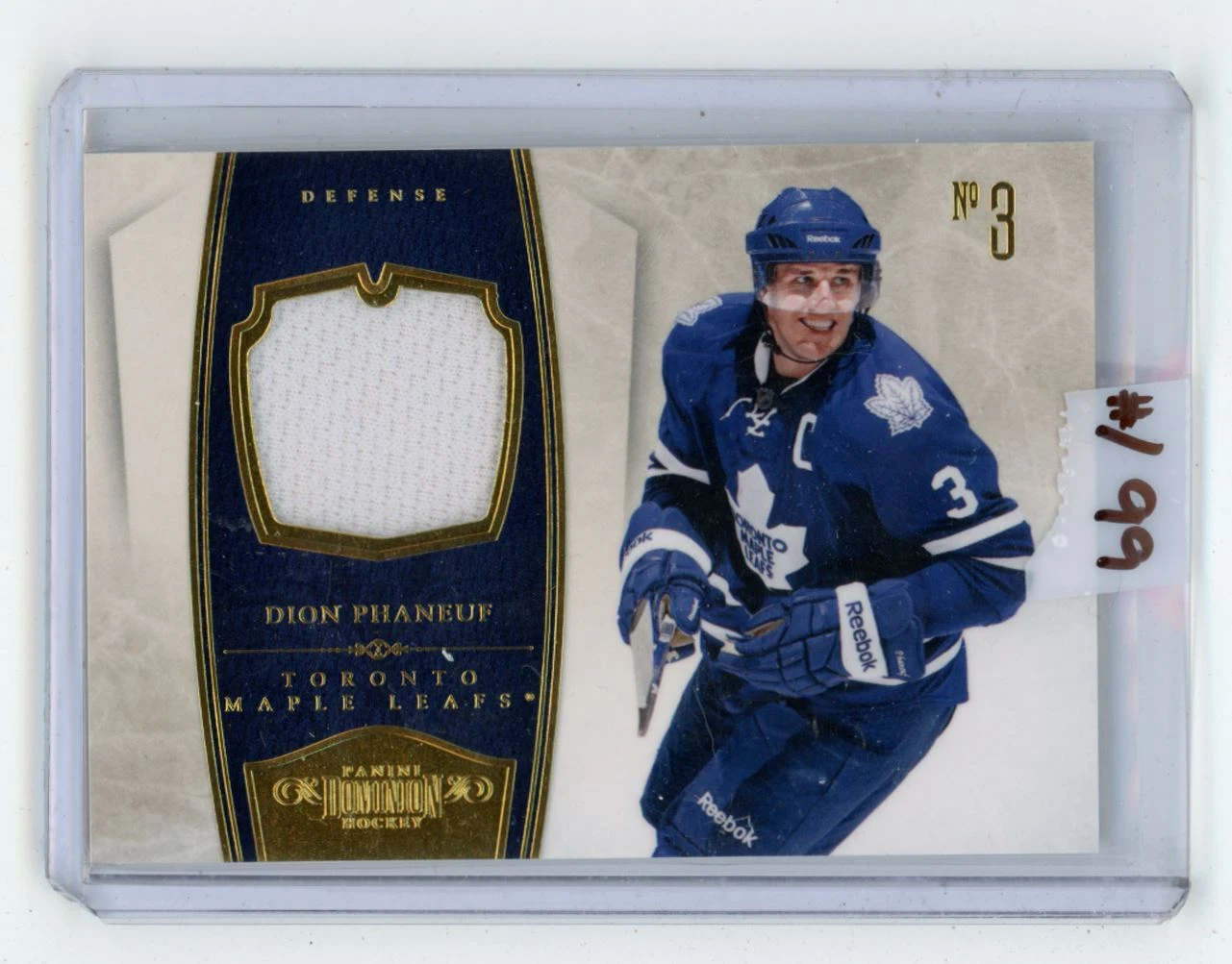 Dion Phaneuf 2011-12 Panini Dominion Material /99 (ChCh) #91 Toronto Maple Leafs