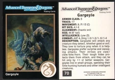 1991 TSR AD&D Gold Border Dungeons & Dragons RPG Fantasy Art Card #70 ~ Gargoyle