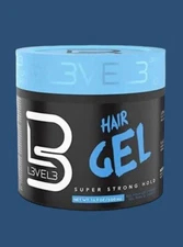 Level 3 Hair Gel - Super Strong Hold - Flake Free - Long Lasting Shine 500 ML