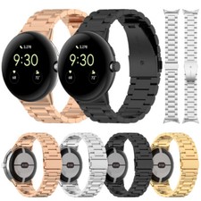 US For Google Pixel Watch 1/ 2 Stainless Steel Watch Band Metal Strap Bracelet