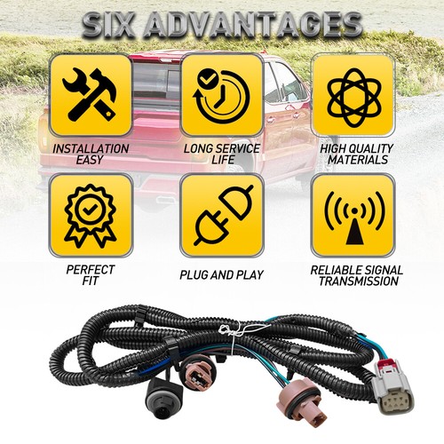 Right Tail Light Lamp Wiring Harness Chevy Silverado 1500 2500 3500 GMC Sierra H - Picture 5 of 10