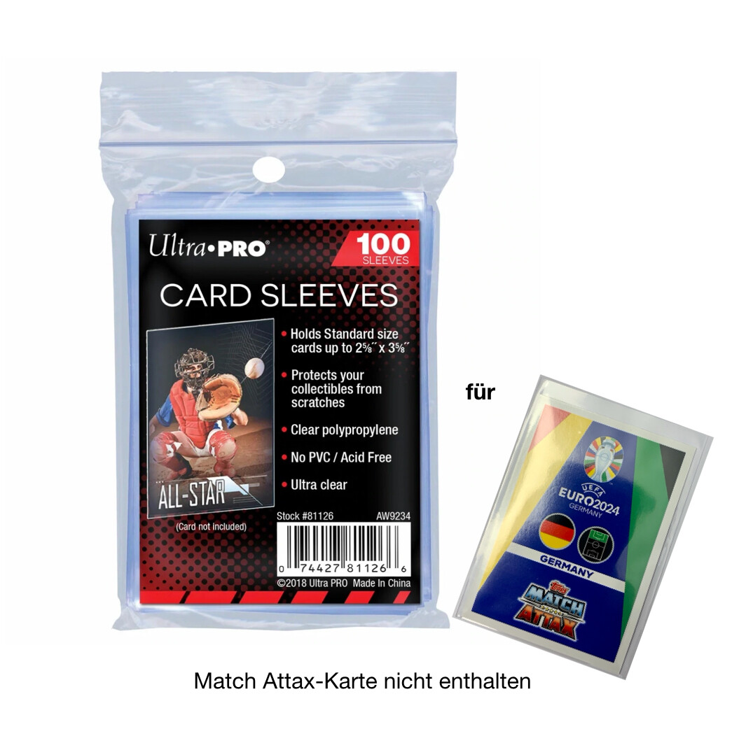 Thumbnail - Ultra Pro Sleeves - Schutzhüllen Für Match Attax, Transparent [100 -