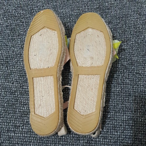Sandalias de encaje de lino floral embellecido sin cordones cuerda alpargatas Reino Unido talla 8 - Imagen 12 de 12