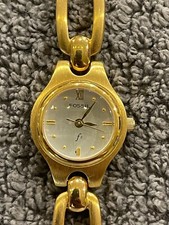 Fossil f2 Women's Gold Quartz Wristwatch ES-9078 110011 STAINLESS STEEL CASEBACK