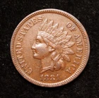 1881 Indian Head Cent  AU+