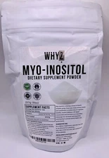 WHYZ Myo Inositol Powder 8 oz, Hormone, Ovarian, Insulin Health, 454 Servings