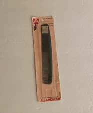 Vintage All American All Purpose Unbreakable Comb Black Made In USA   NOS