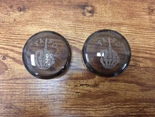 Custom Engraved Smoked Motorcycle Bullet Turn Signal Lens Covers
