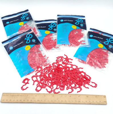 John Guest 3/8'' RO Tubing Locking Clips PIC1812R Speedfit (Pack of 100)