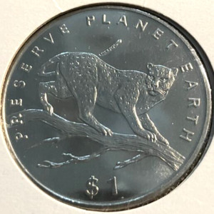 elf Liberia 1 Dollar 1995 Leopard  swj233