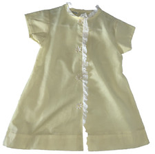 Kate Greenaway Yellow Girls Dress Daisy Lace Trim Size 4 A-Line Vintage 60s