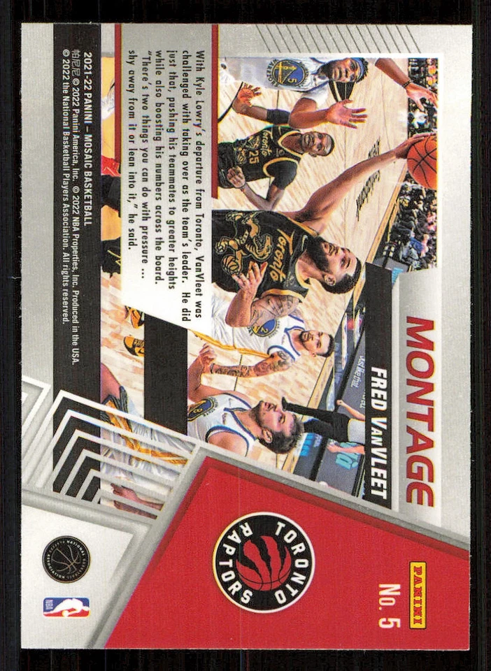 2021-22 Panini Mosaic Montage #5 Fred VanVleet - Image 2 of 2