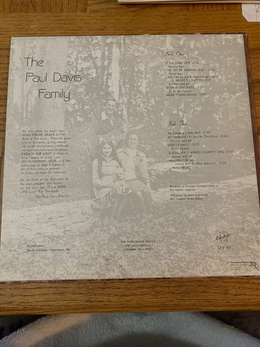 The Paul Davis Family Album-Very Rare Vintage-SHIPS N 24 HOURS | eBay