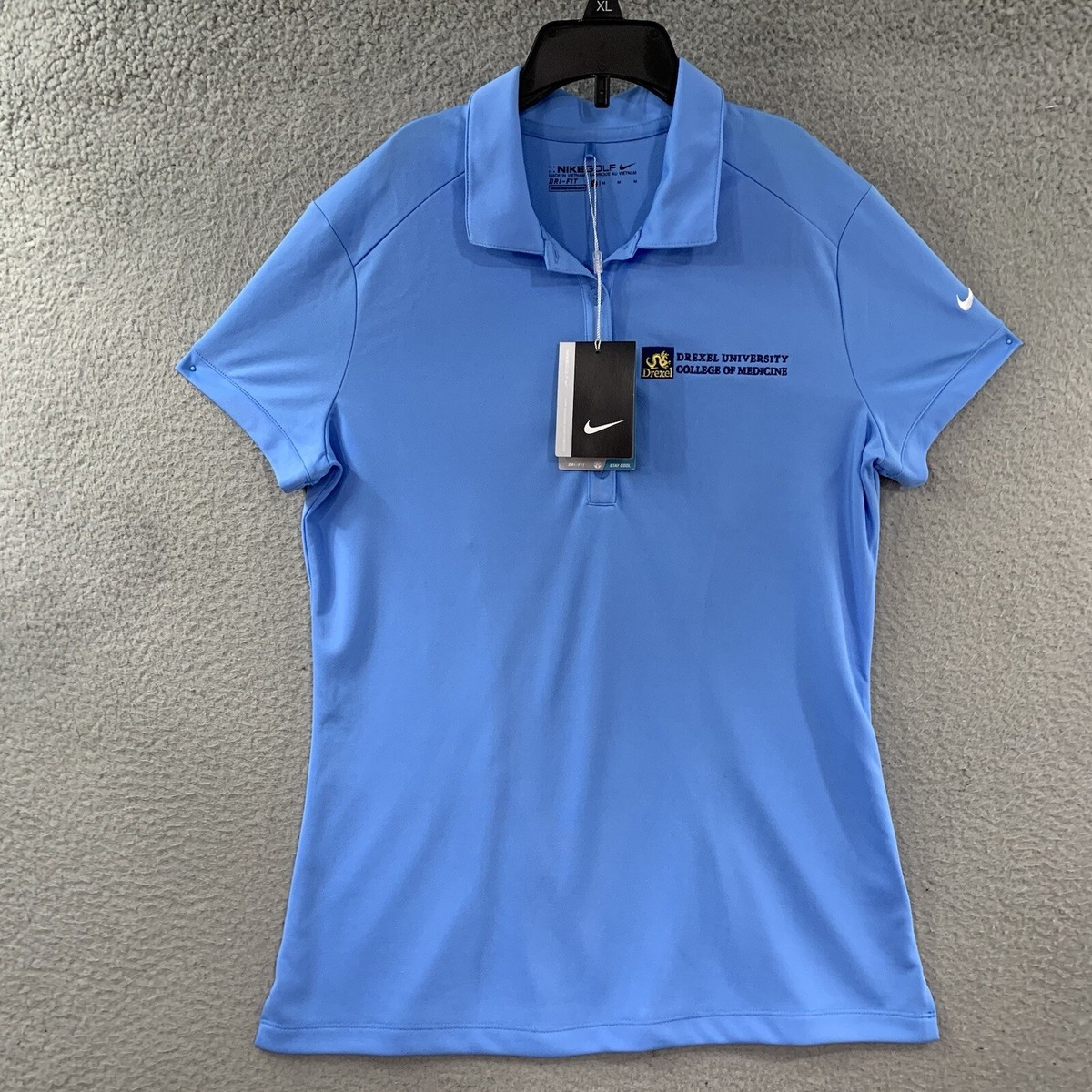 NWT Drexel University Medicine Nike Dri Fit Golf Tennis Polo Shirt