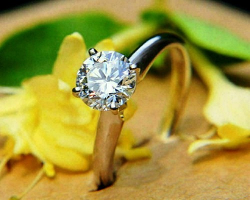 Schön Damenring 1,50 Karat Rund Diamant Solitär Verlobungsring 14 Karat Weißgold - Bild 3 von 7