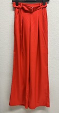 Pretty Little Thing Women’s Wide Leg Belted Dress Pants Size 4 Red