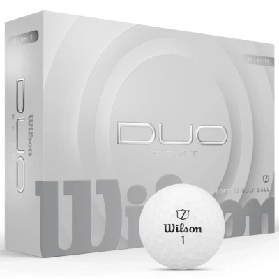 WILSON DUO SOFT GOLFBÄLLE / WHITE DOZEN PACK / MULTIBUY / NEUES MODELL 2025