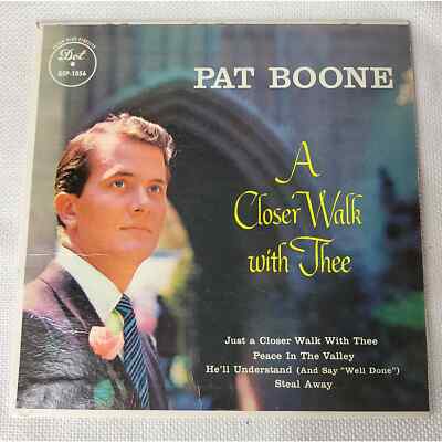 Pat Boone - A Closer Walk with Three - Dot Records 45 RPM EP VG+ (B7) (3G)