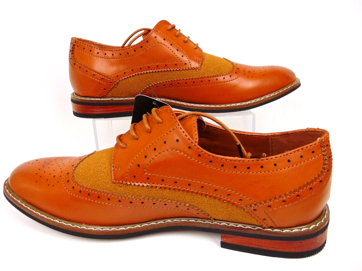 Jousen Mens Milan MY603 Brown Dress Oxford Lace Up Cap Toe  display picture 1