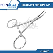 Fishing 3.5" Curved Hemostat Forceps Locking Clamps Stainless Steel German Grade